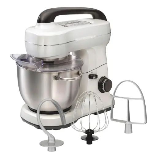[065026] BATIDORA DE PEDESTAL HAMILTON BEACH DE 7 VELOCIDADES CON TAZÓN DE ACERO INOXIDABLE DE 4 QT - 63398